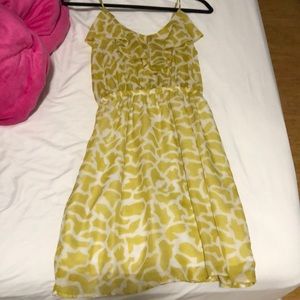 Yellow and white chiffon sundress